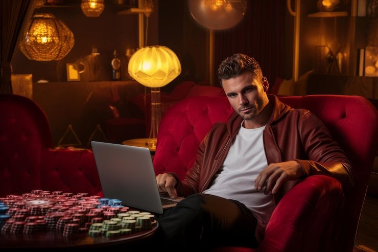 Antarmuka meja poker melodi99 dengan tampilan kartu, chip, dan statistik pemain